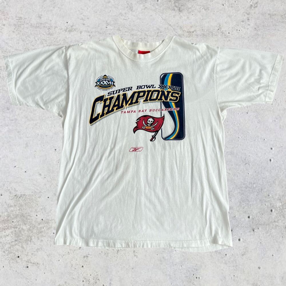 Vintage 2003 Tampa Bay Buccaneers Reebok Champions T-Shirt  Size Large